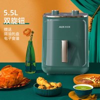 家用空气炸锅机电烤箱一体多功能十大品牌智能无油2021新款|绿色-5.5L旋钮款