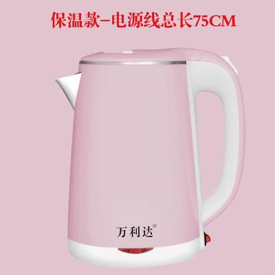 大容量家用电热水壶不锈钢电水壶防烫烧水壶自动断电保温电开水壶|2.3升樱花粉-保温款-3年换新