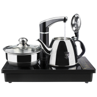 茗茶小镇智能电磁茶炉三合一茶具套装304不锈钢电水壶泡茶电磁炉|黑色