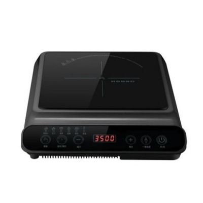 智能全自动小型迷你大火爆炒火锅一体电磁炉德国|磁小黑3500W 单炉+汤锅炒锅+锅盖+锅铲+汤漏勺