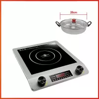 电磁炉大功率家用商用3000w平面电磁灶节能爆炒3500w小炒饭店|3500W旋钮款+汤锅(送汤漏勺)