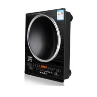 凹面3500w电磁炉家用触摸式防水节能省电爆炒|凹面黑色3500W电磁炉-3年换新 炉+麦饭石锅木铲锅盖汤锅汤漏勺套餐5