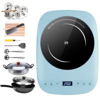 电磁炉家用特价爆炒多功能火锅炉电池炉灶饭煲|套餐5+陶瓷碗/ZK11水滴蓝