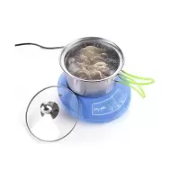迷你小型电磁炉 家用热奶 小功率火锅炉煮茶泡茶炉 学生宿舍|C259单炉蓝色配1L折叠锅