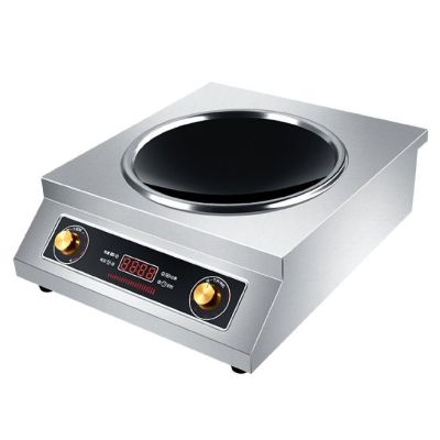 商用电磁炉3500w-4200w大功率煲汤炉家用特价火锅5000w爆炒灶|3500W凹面全不锈钢电磁炉双旋钮款