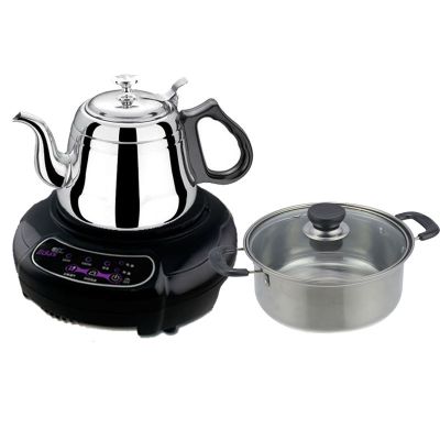 迷你电磁炉圆形家用小型煮茶泡茶炉1000w学生宿舍泡面火锅炉|H1+罗马壶+奶锅