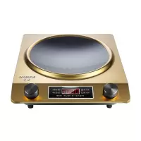 凹面电磁炉家用大功率3500w3000w电磁灶爆炒防水|香槟金3500W 不粘锅+汤锅+锅盖+电饭煲