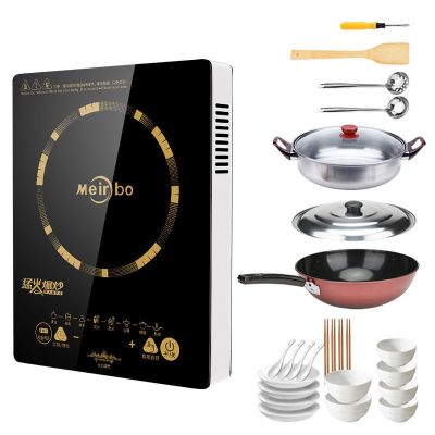 家用3500w电磁炉商用大功率智能炒锅多功能触屏火锅炉防水|3500W套餐九