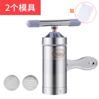 仙凡之恋手动压面机家用饸饹面条机小型河捞机手拧莜面手摇饸络机|灰色2模具+和面袋