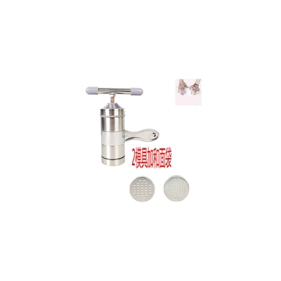 小型面条机家用手动 手摇手拧压面机挤面不锈钢饸饹机|2模具加送和面袋