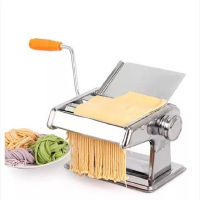 晋腾 面条机家用小型压面机手动不锈钢饺子馄加厚二刀 可做宽面|加厚二刀加挂面架