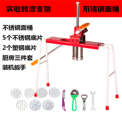 和老面机 饸饹机手动活络面家用荞面哈咯面 河洛床子压饸络面条机|喷涂机身7个底片+赠品