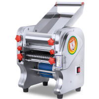 不锈钢电动压面机全自动面条机小型商用揉面多功能饺子皮擀面|不锈钢款240型号750电机