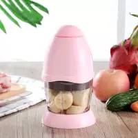 电动料理机宝宝婴儿辅食机多功能家用小型迷你搅拌机研磨器绞肉机|粉色迷你款300ml 食品级PP材质