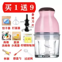 多功能家用料理机电动宝宝婴儿辅食机迷你食物研磨器搅拌机绞肉机|豪华套餐(买1送9) 加厚防爆高硅玻璃材质