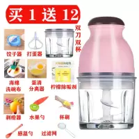 多功能家用料理机电动宝宝婴儿辅食机迷你食物研磨器搅拌机绞肉机|土豪套餐（买1送12）店长推荐 加厚防爆高硅玻璃材质