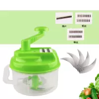 1.5l2.5l食品级塑料绞菜器绞肉手动 大容量多功能宝宝辅食料理机|1.5L上摇4刀款+刀片一套
