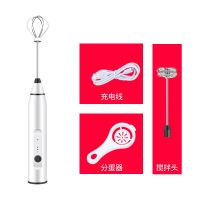 打蛋器电动家用烘焙小型迷你打蛋机奶油打发器搅拌机器蛋糕工具|升级款大功率三档可调-白色 烘焙升级款三件套