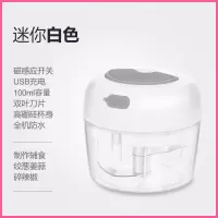 电动捣蒜机多功能宝宝辅食机家用蒜泥神器料理机小型搅拌机绞肉机|[旗舰款-简约白]