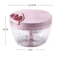 家用厨房姜蒜搅拌机绞菜机切菜神器多功能切菜器绞肉机榨汁器|北欧粉 520ML三刀片+备用刀片