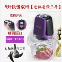 电动绞肉机家用多功能打料理机3升2绞菜肉沫机打肉辣椒肉馅搅拌机|5升双开关 共二套刀
