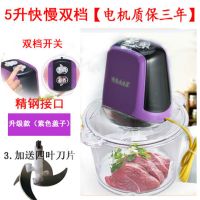 电动绞肉机家用绞菜肉沫机碎肉搅拌机打肉绞辣椒搅蒜绞馅机料理机|5升双档钢轴共2把刀送礼包