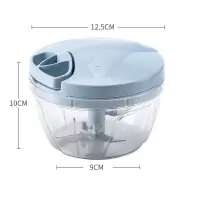 家用厨房姜蒜搅拌机绞菜机切菜神器多功能切菜器绞肉机榨汁器|北欧蓝 520ML三刀片+备用刀片