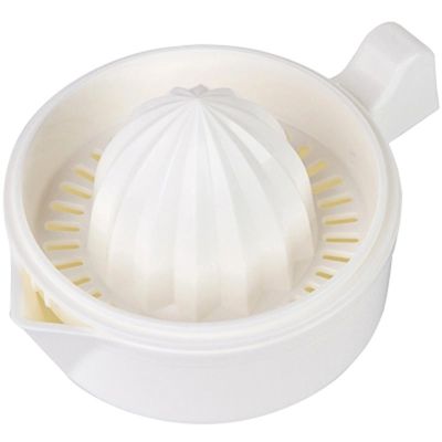 日本家用 手动榨汁机橙子柠檬 水果简易迷你榨汁器塑料压汁器|白色榨汁器