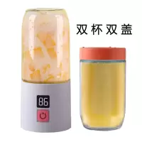 便携式榨汁机迷你充电型全自动学生宿舍水果蔬玻璃小型搅拌杯|青春粉双杯双盖厂家直销送杯刷 6叶刀头大动力常规款