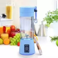 便携式榨汁机迷你家用小型果汁机儿童辅食机充电果汁杯学生榨汁机|六叶塑料杯身蓝色