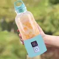 六叶刀头小型榨汁机迷你便携全自动学生蔬菜水果多功能充电网红扎|蓝色 新升级全身防水可水洗