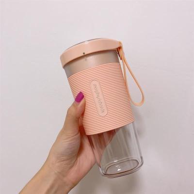 摩飞榨汁机小型便携式榨汁杯家用电动果汁机迷你全自动水果炸汁机|雅粉色