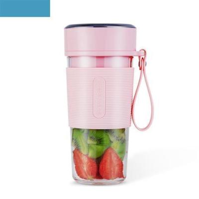 品悟生活便携式榨汁杯电动榨汁机家用料理果汁机小型迷你水果汁杯|粉红色