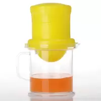 家用多功能手动榨汁机迷你水果机炸果汁机原汁机榨橙汁器压汁机器|黄色