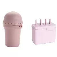 手动榨汁机水果橙汁挤压器家用便携迷你橙子榨果汁杯柠檬汁榨汁器|榨汁器+冰棍盒粉色两件套
