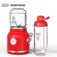 新品ecx复古榨汁机水果碰碰机便捷小型kkstar多功能果汁机家用|ECX中国红+双杯
