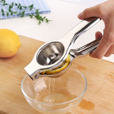 手动榨汁机柠檬橙子榨汁器挤压迷你压橙汁器柠檬夹家用手压水果器|不锈钢