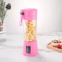 榨汁机家用果汁机炸果机多功能电动迷你便携式豆浆料理机榨汁杯|粉色 6叶升级片玻璃杯身[送12大豪礼]
