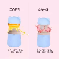 小麦秆手动水果榨汁机家用橙子小型果汁机学生简易迷你不锈钢|双向榨汁北欧蓝