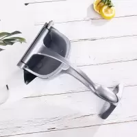 抖音网红手动榨汁机家用小型挤菜神器多功能手动榨汁机榨汁器便携|[可拆卸蓝灰色]不粘涂层食品PP滤网