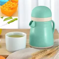 两用多功能手动榨汁机迷你便携式果汁机家用水果西瓜橙子榨汁杯|企鹅榨汁机绿色+利瓷水果切+棒冰模方
