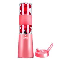 充电迷你榨汁机家用便携式水果小型炸果汁机电动学生女榨汁杯|粉色玻璃单杯(插电款)