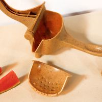 多功能手动榨汁机手压榨橙汁家用水果挤压神器便携式蔬果压汁机|豪华款卡其色【可拆卸】 送10只榨汁袋