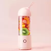 榨汁机迷你家用水果小型充电式便携炸果汁机电动学生多功能榨汁杯|樱桃粉[400ml玻璃杯]