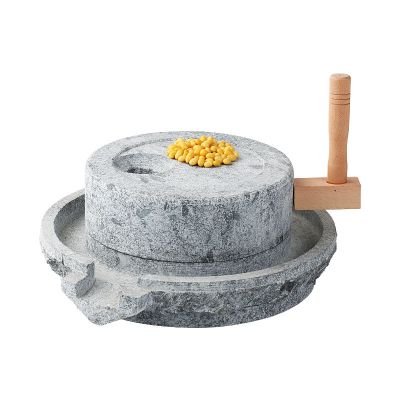 石磨家用石磨盘小石磨手推小型青石老石磨家用手工迷你手动豆浆机|仿古儿童款下盘雕刻/20*30cm