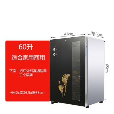 商用高温消毒柜双门立式柜式毛巾柜消毒碗大容量餐具保洁柜|D60L家商两用高温