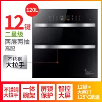 /消毒柜家用嵌入式大容量厨房高温镶嵌式碗筷碟柜|120升十二键触屏双层两抽高配
