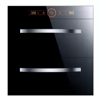 好太太消毒柜家用嵌入式厨房镶嵌碗柜紫外线臭氧高温负离子不锈钢|A05黑5键功能紫外线臭氧中高温
