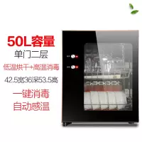 消毒柜家用小型迷你立式双门不锈钢大容量饭店商用全自动碗柜|50L两层53.5CM