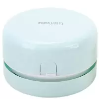 迷你桌面吸橡皮屑吸尘器便携家用小型无线清洁器净化纸屑灰尘|浅绿色送电池